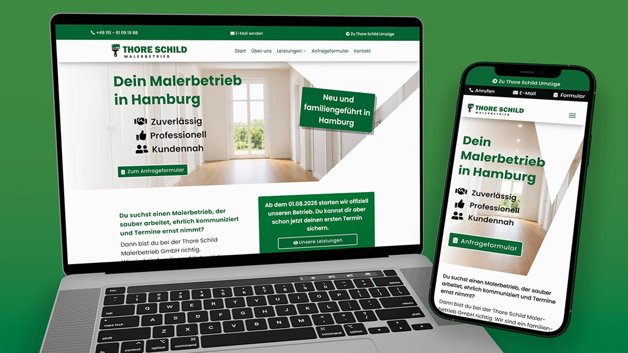 Ulf Ricken Kommunikation & Design - Webdesign - Thore Schild Malerbetrieb ©2026 Ulf Ricken Kommunikation & Design - Webdesign - Thore Schild Malerbetrieb